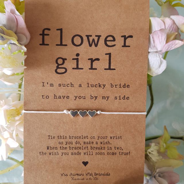 Etsy花女孩祝福手镯