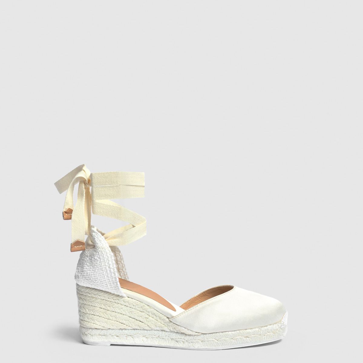 Castañer“刘嘉玲” Espadrille楔形缎子