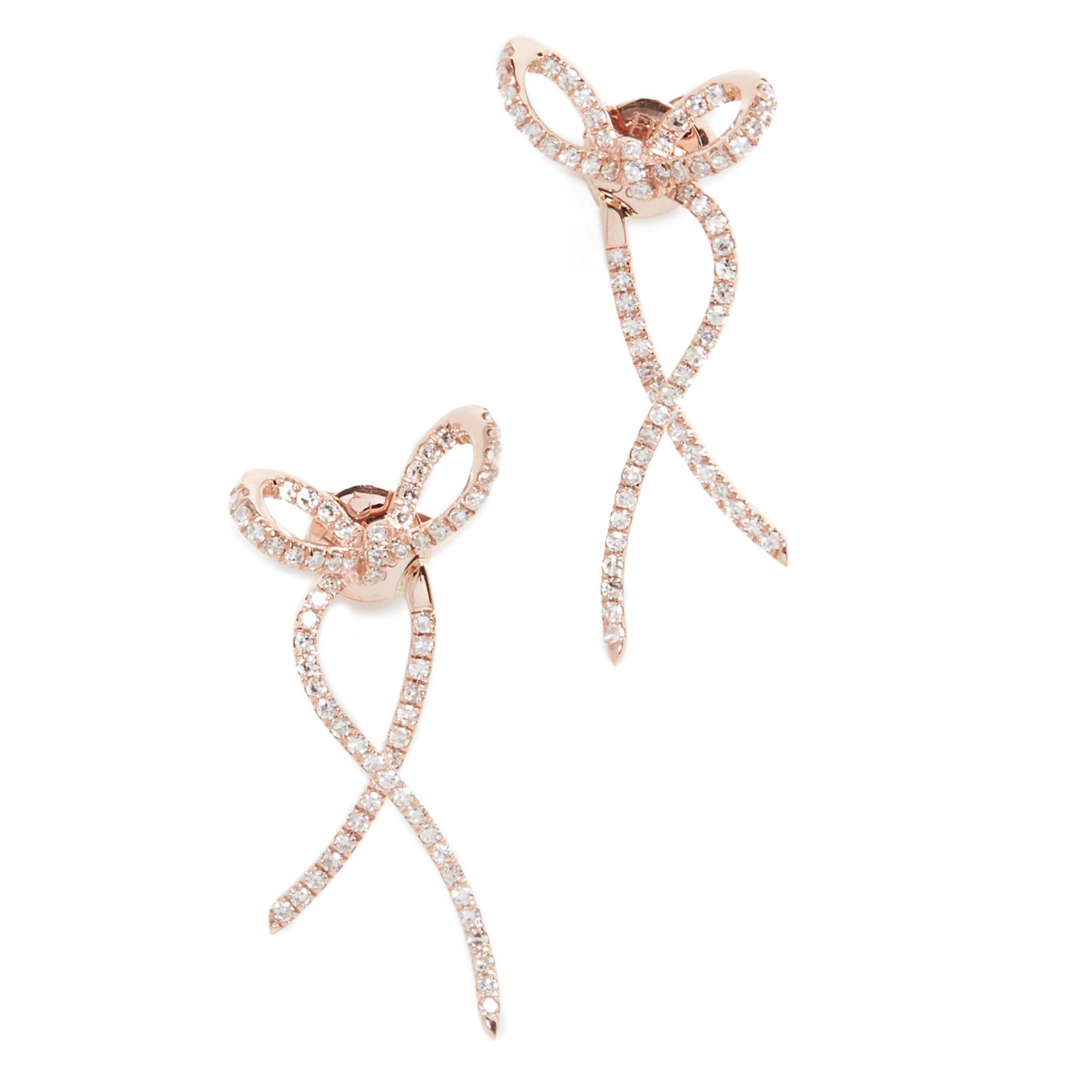 EF Collection 14K钻石丝带耳环