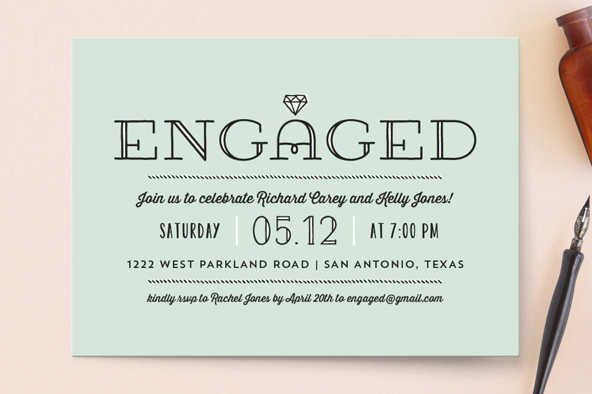 钻石订婚派对邀请188bet官网88bet官网函