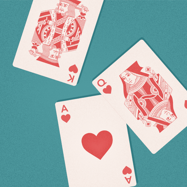 <P>王，王后的图示，和红桃A </ P>“class=