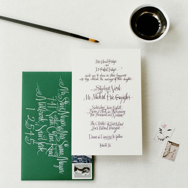 书法的婚礼邀请