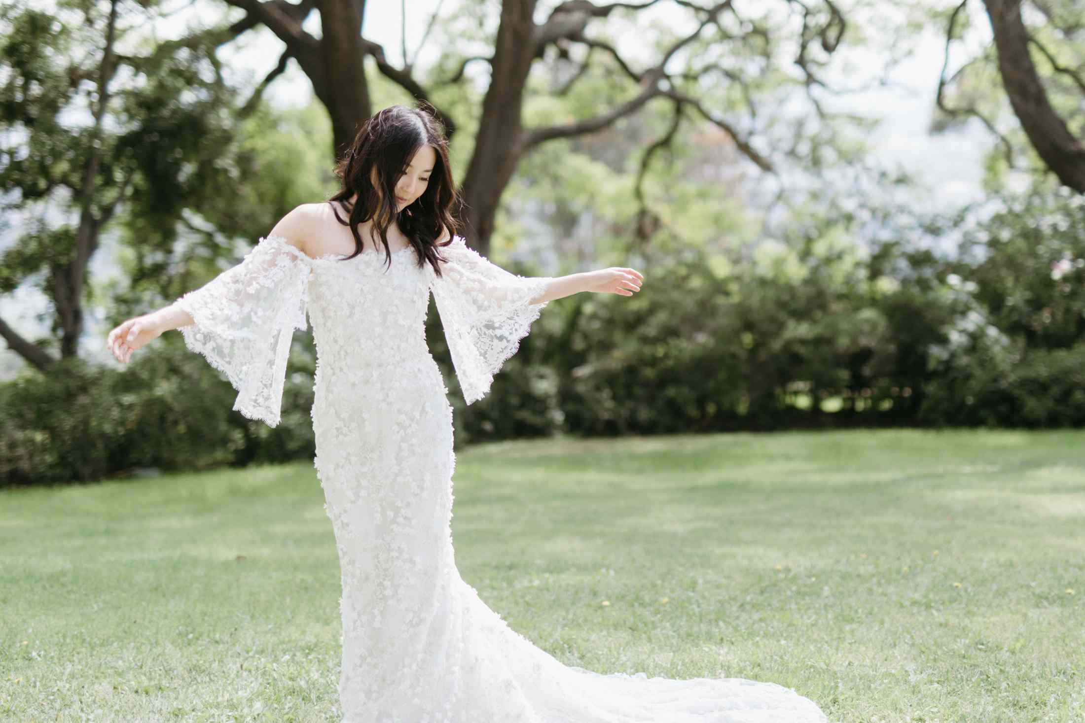 在异想天开礼服新娘捻转