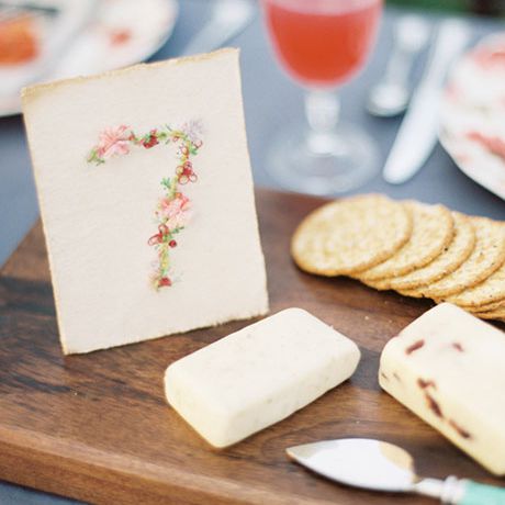 复古花卉桌子号码