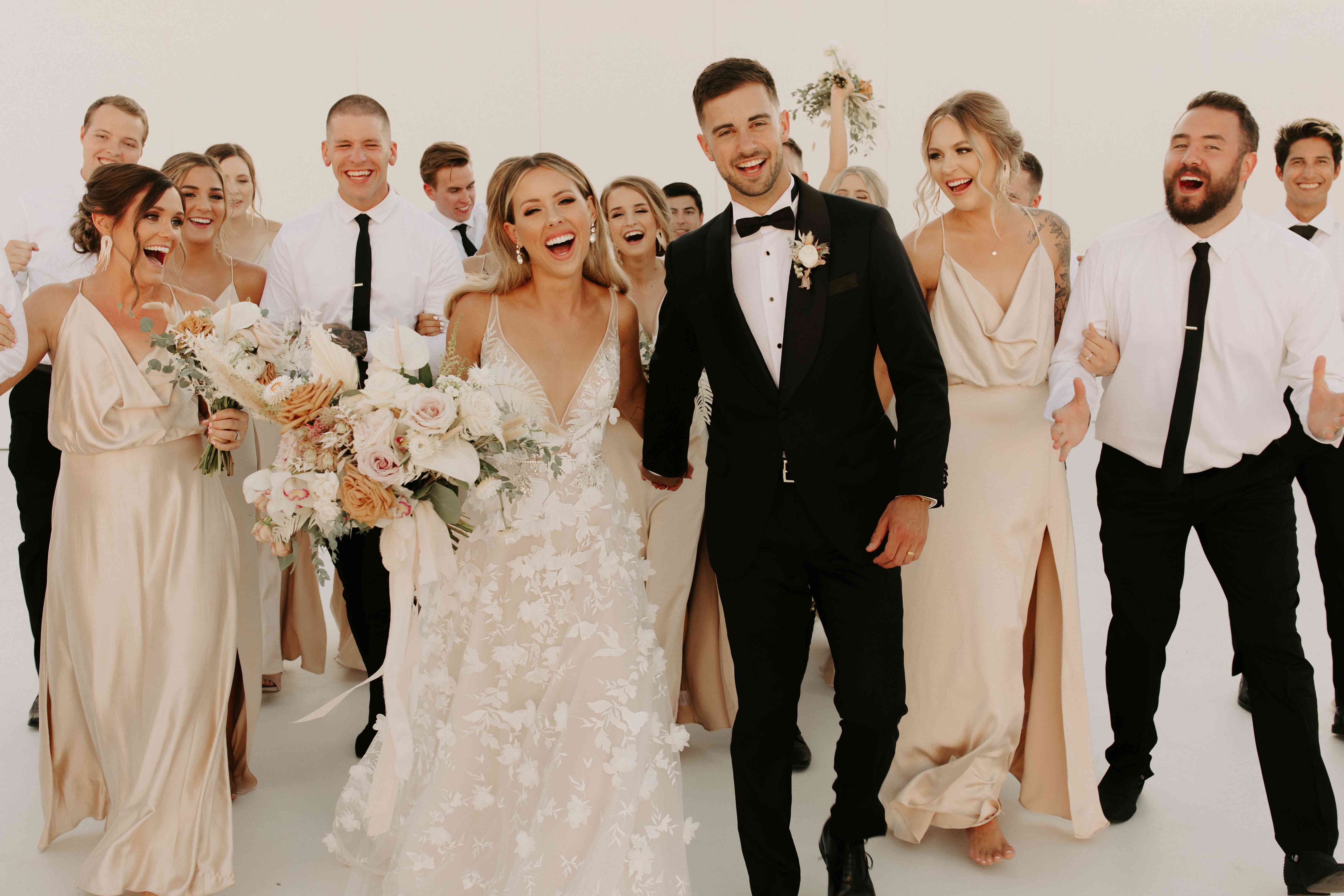 新娘和新郎与婚宴