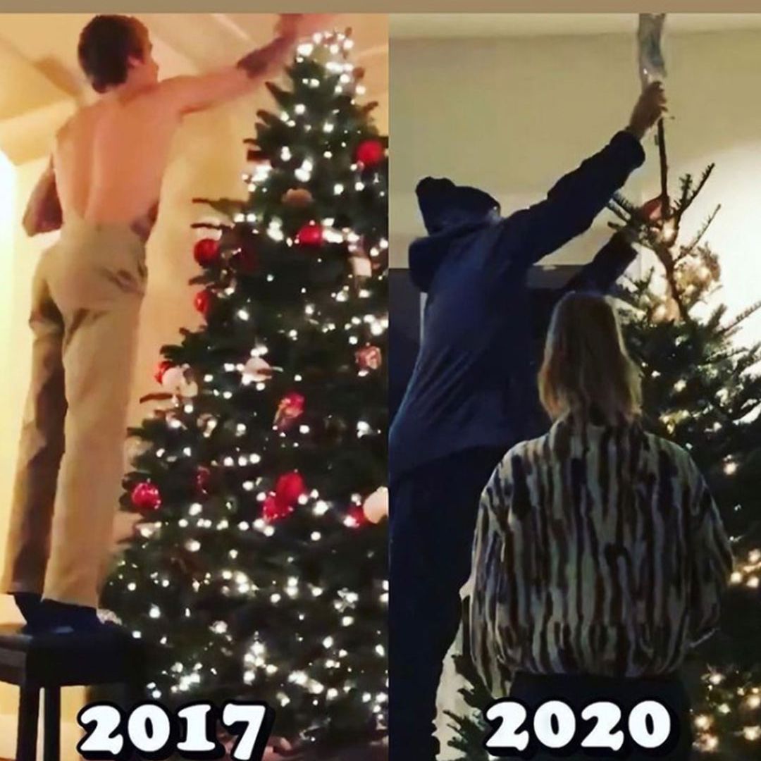 贾斯汀·比伯和海莉·比伯的圣诞树