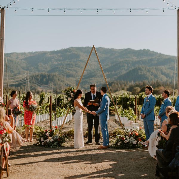 仪式上交换誓言