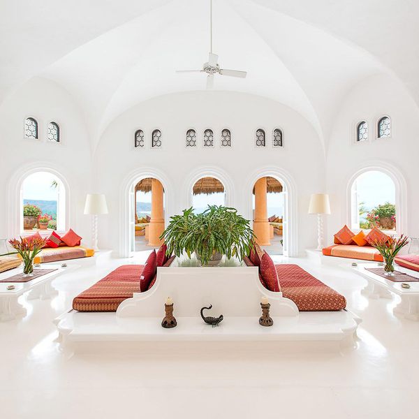 在Cuixmala，在墨西哥度假酒店大堂。