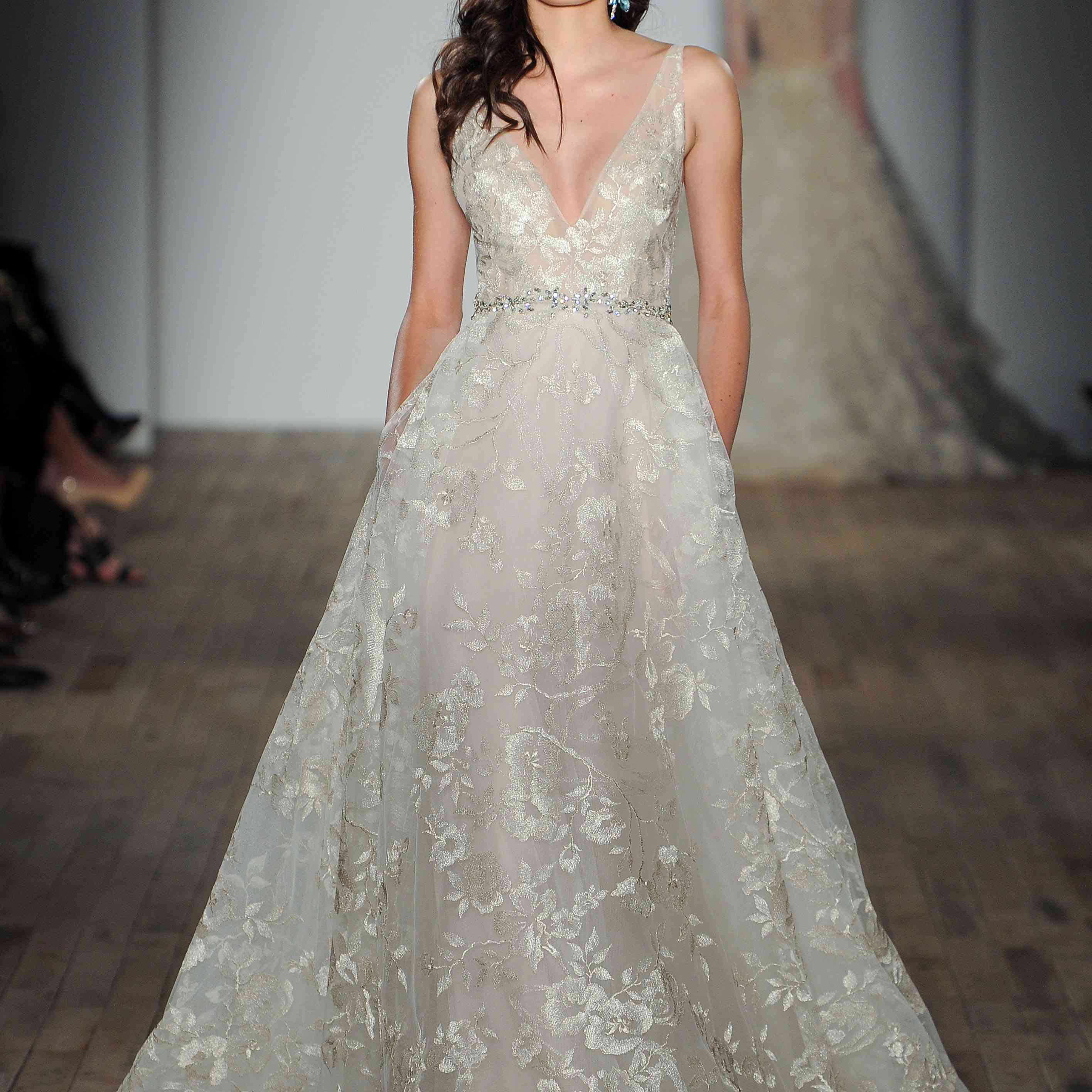 拉萨罗婚纱蕾丝金属花贴花