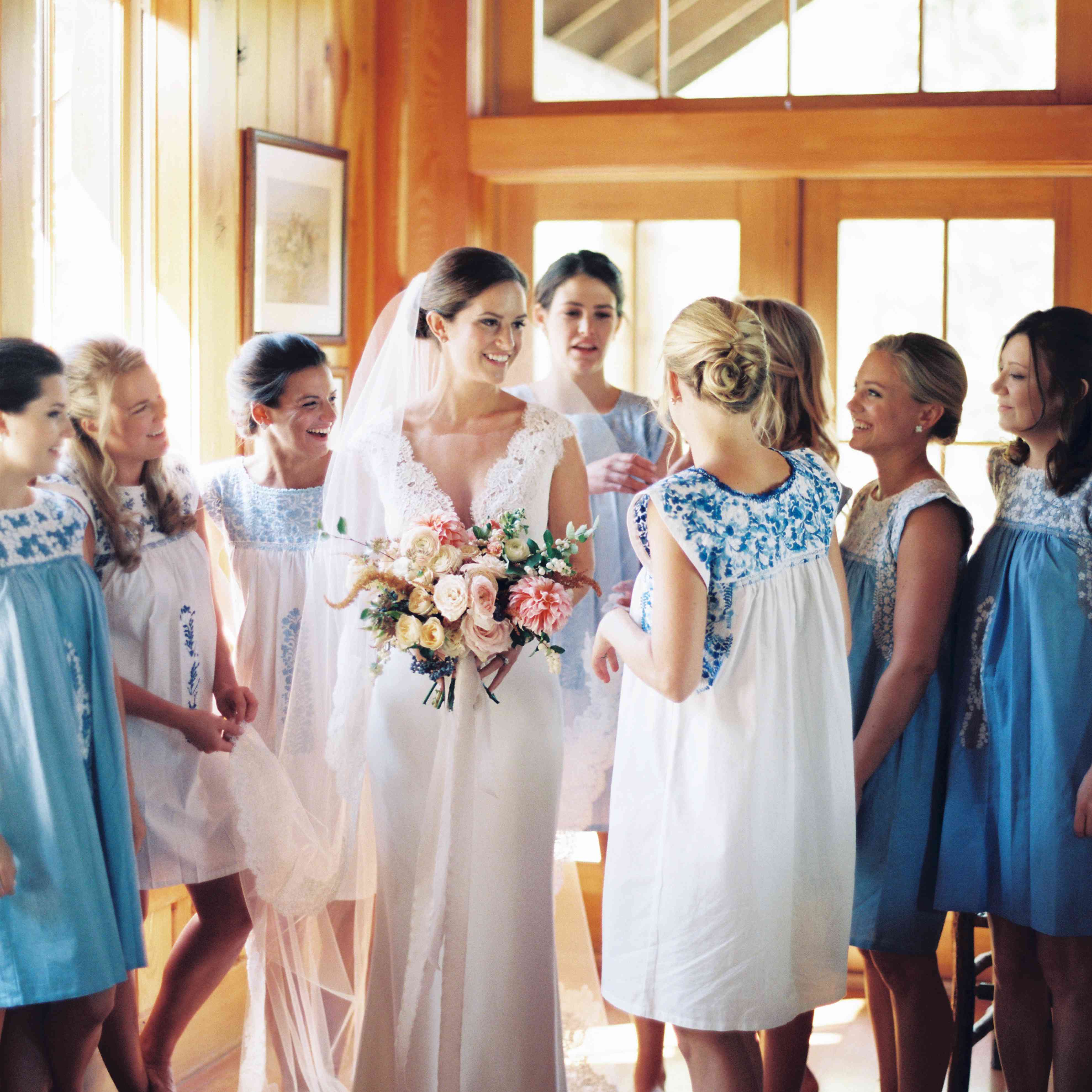 伴娘新娘套件配套连衣裙