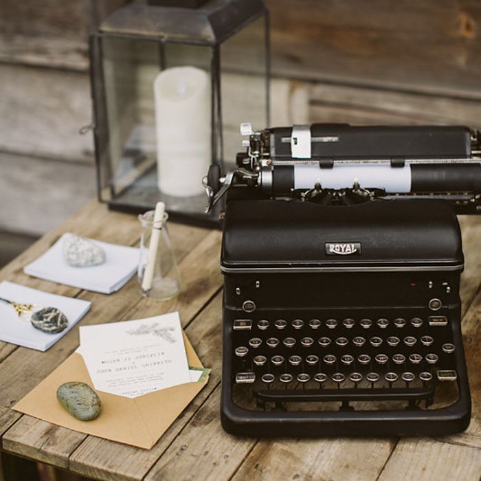 打字机在婚礼留言