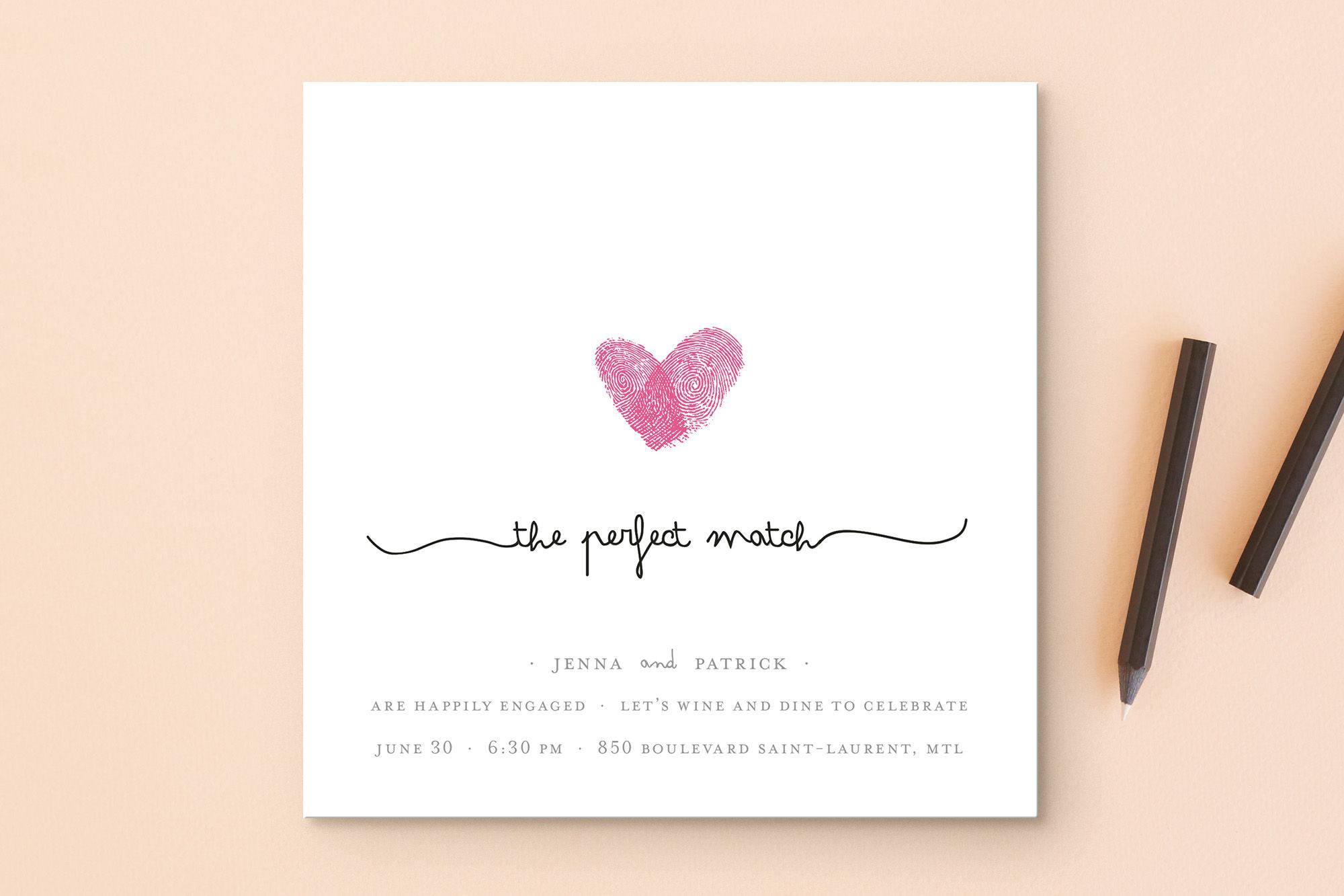 指纹心订婚派对邀请函188bet官网88bet官网