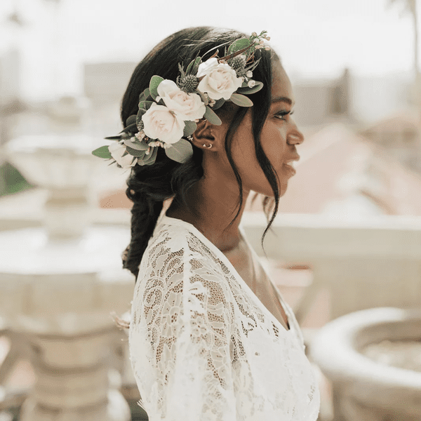 带着花辫的新娘