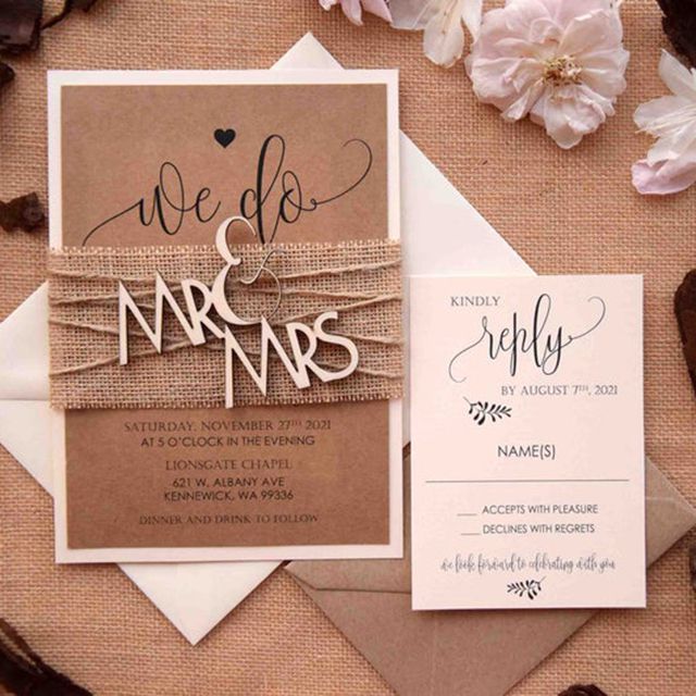 纸工作室由C先生和夫人的婚礼请柬