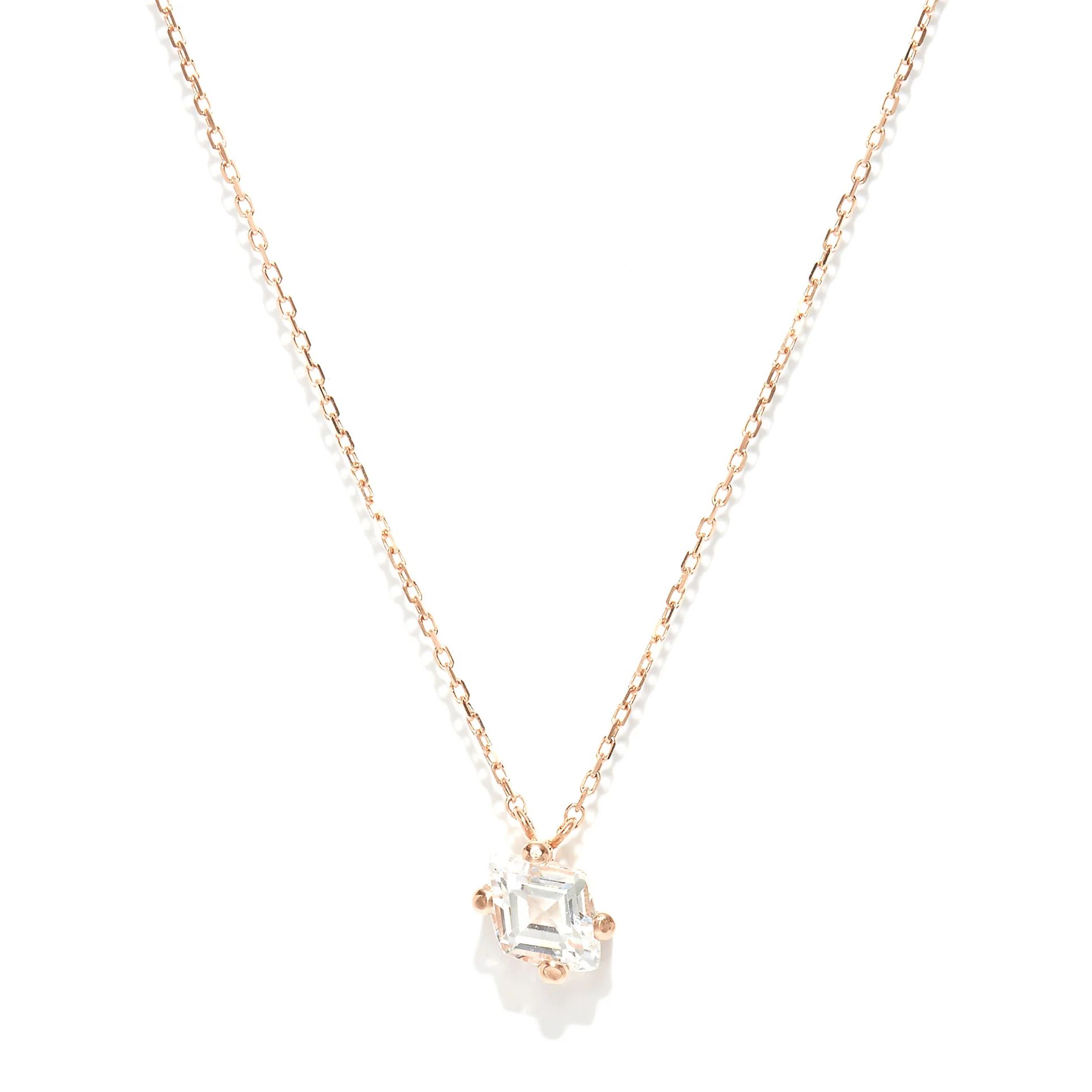 黄玉和14kt玫瑰金项链