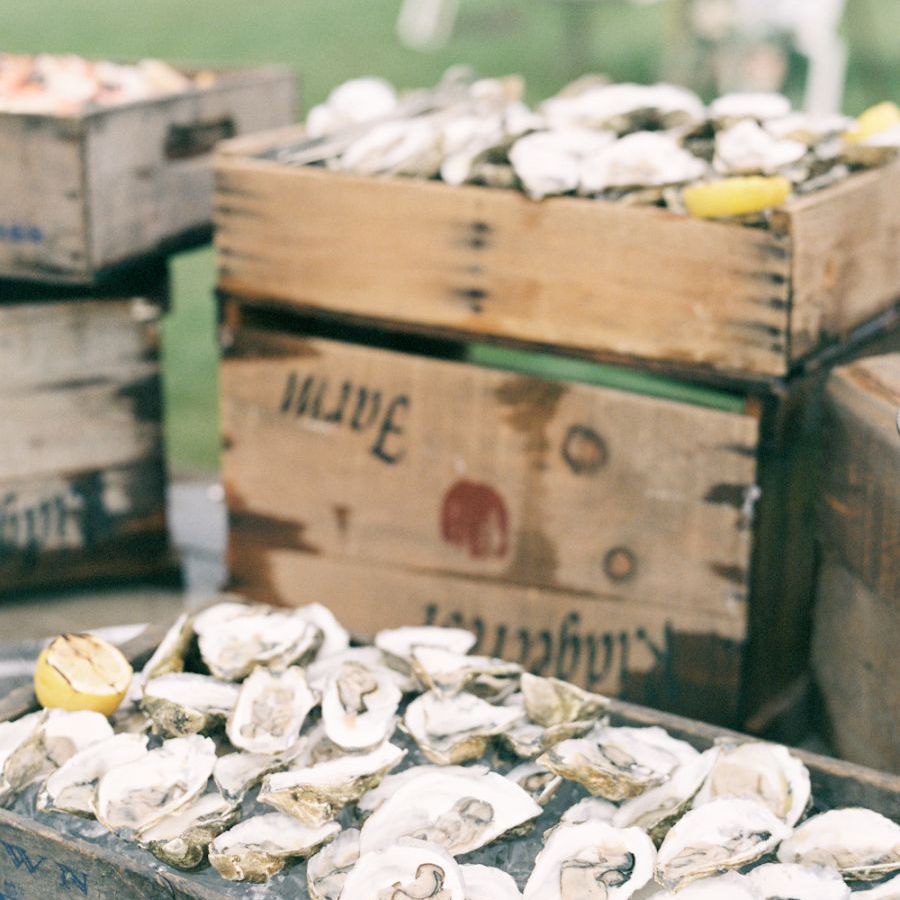 婚礼上的牡蛎品尝站