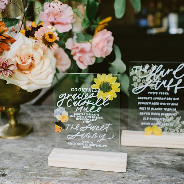 按下的花栏标牌