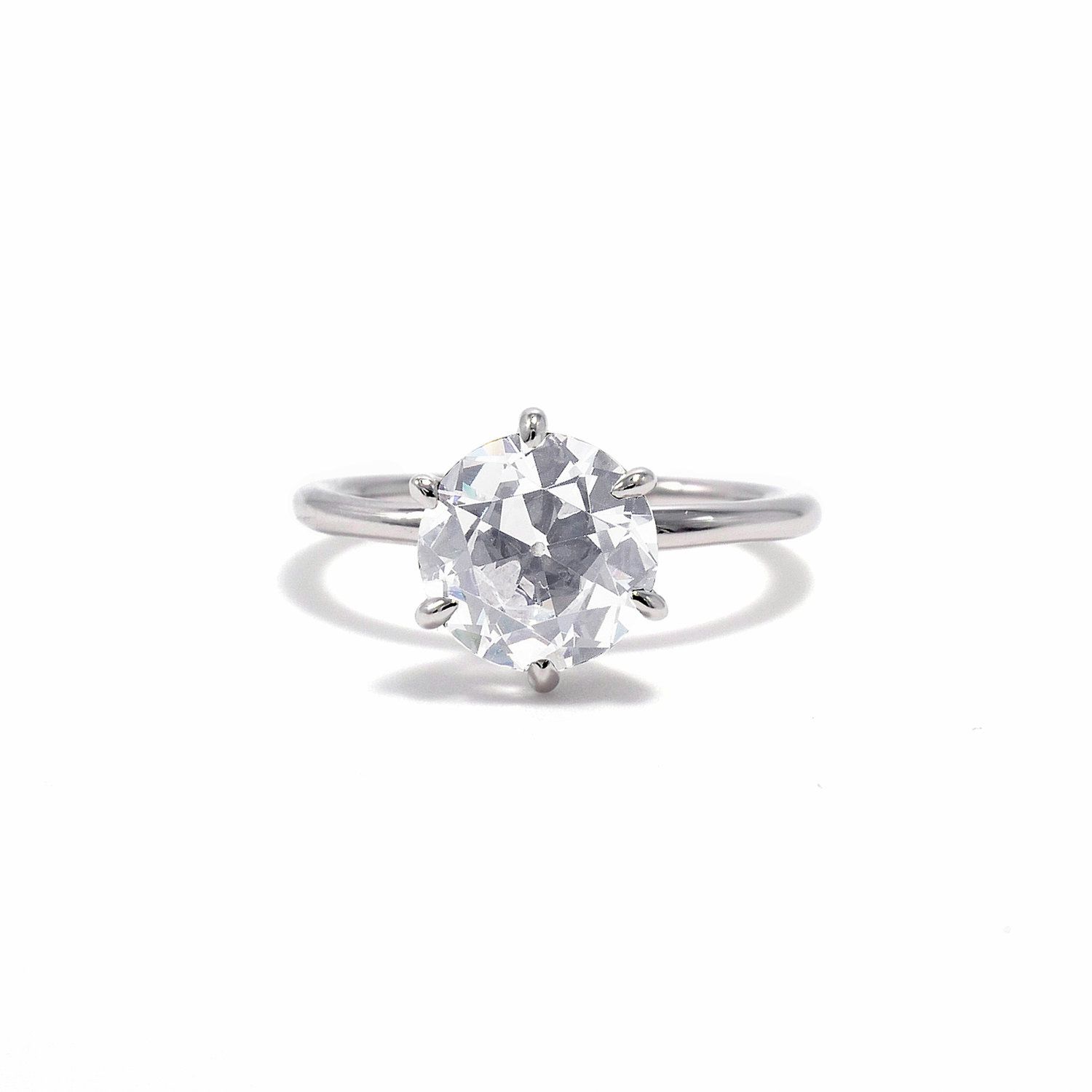 阿什利·张维多利亚旧欧洲切割订婚戒指188bet官网88bet官网