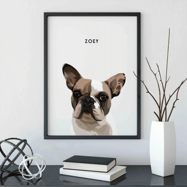 西部和柳树自定义宠物肖像