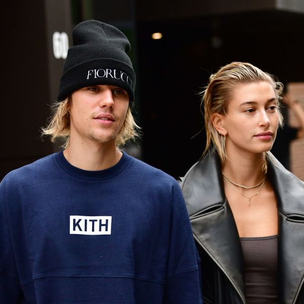 贾斯汀·比伯和海莉·鲍德温在纽约布鲁克林。