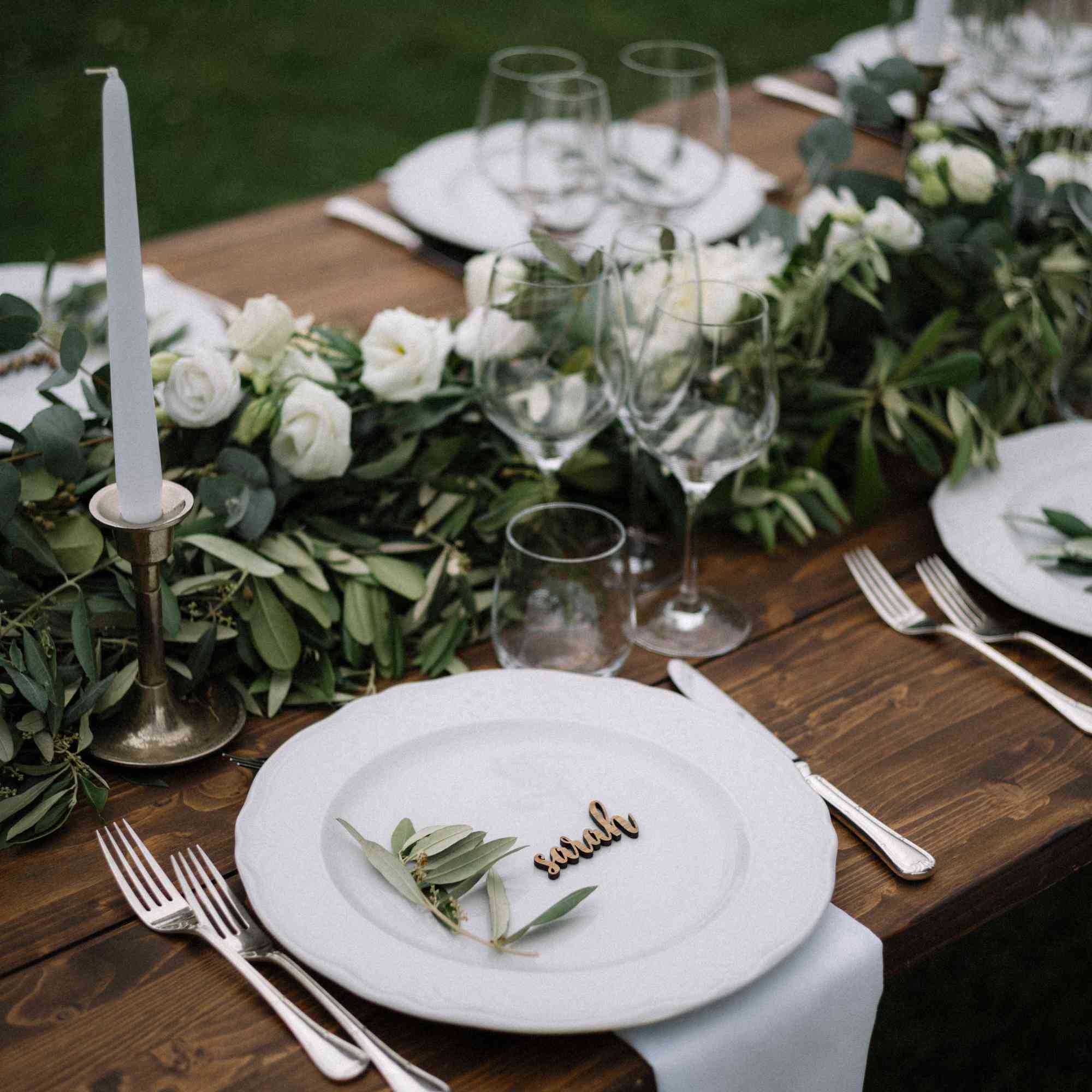 TableScape橄榄枝和桉树