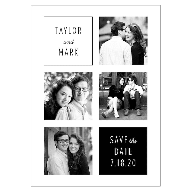 四方保存日期卡