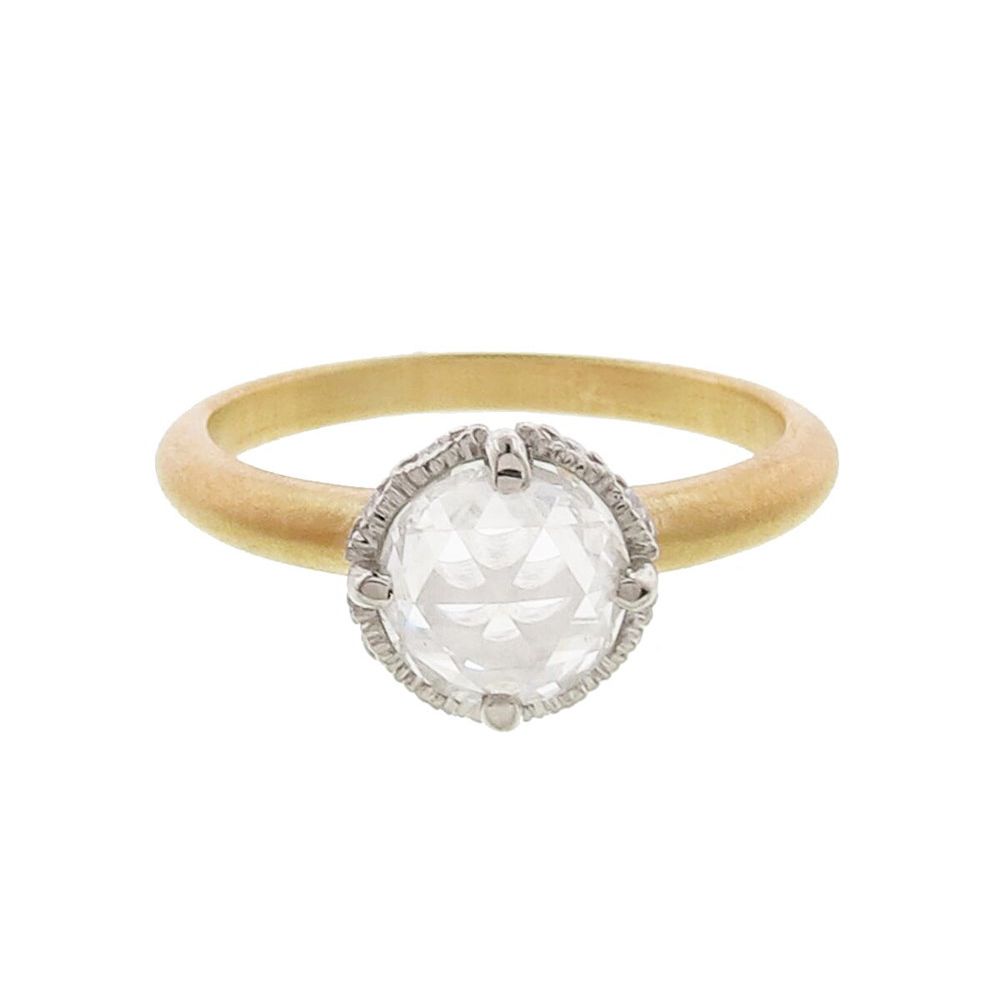 双色丝带皇冠戒指