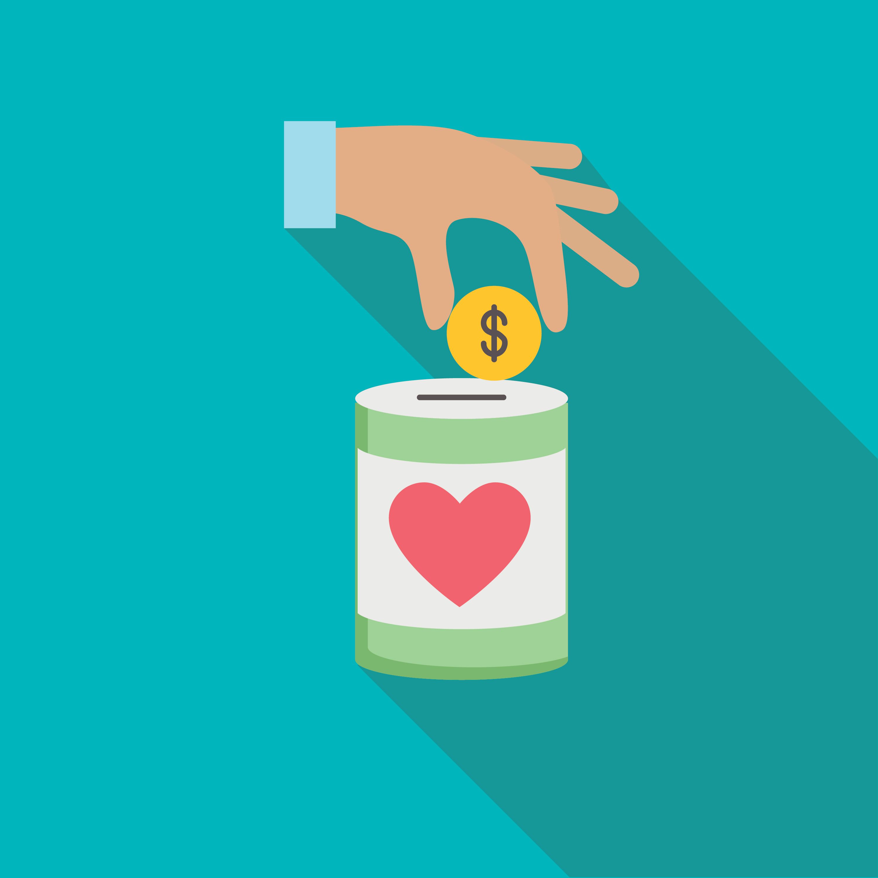 慈善捐款剪贴画