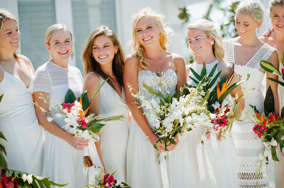 热带的婚礼花束