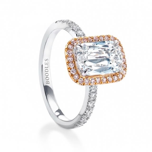 复古阿舒卡钻石与粉红钻石光晕