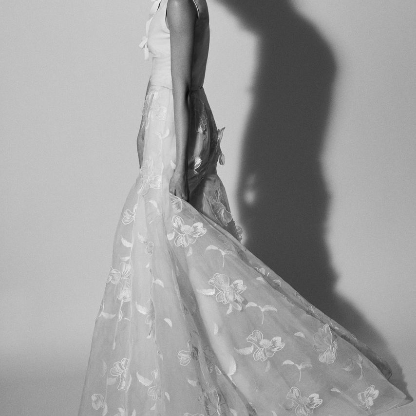Carolina Herrera的碎花灵感婚纱礼服