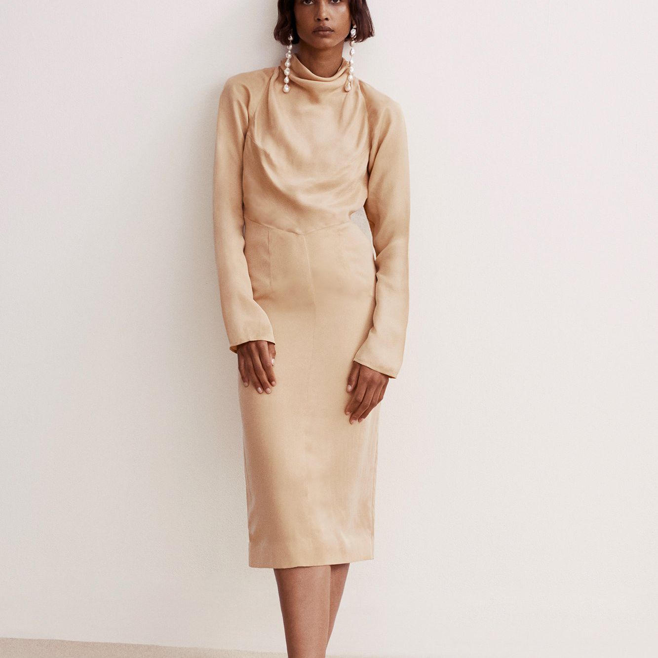 托弗伊内斯兜帽酸奶铜氨连衣裙$ 633