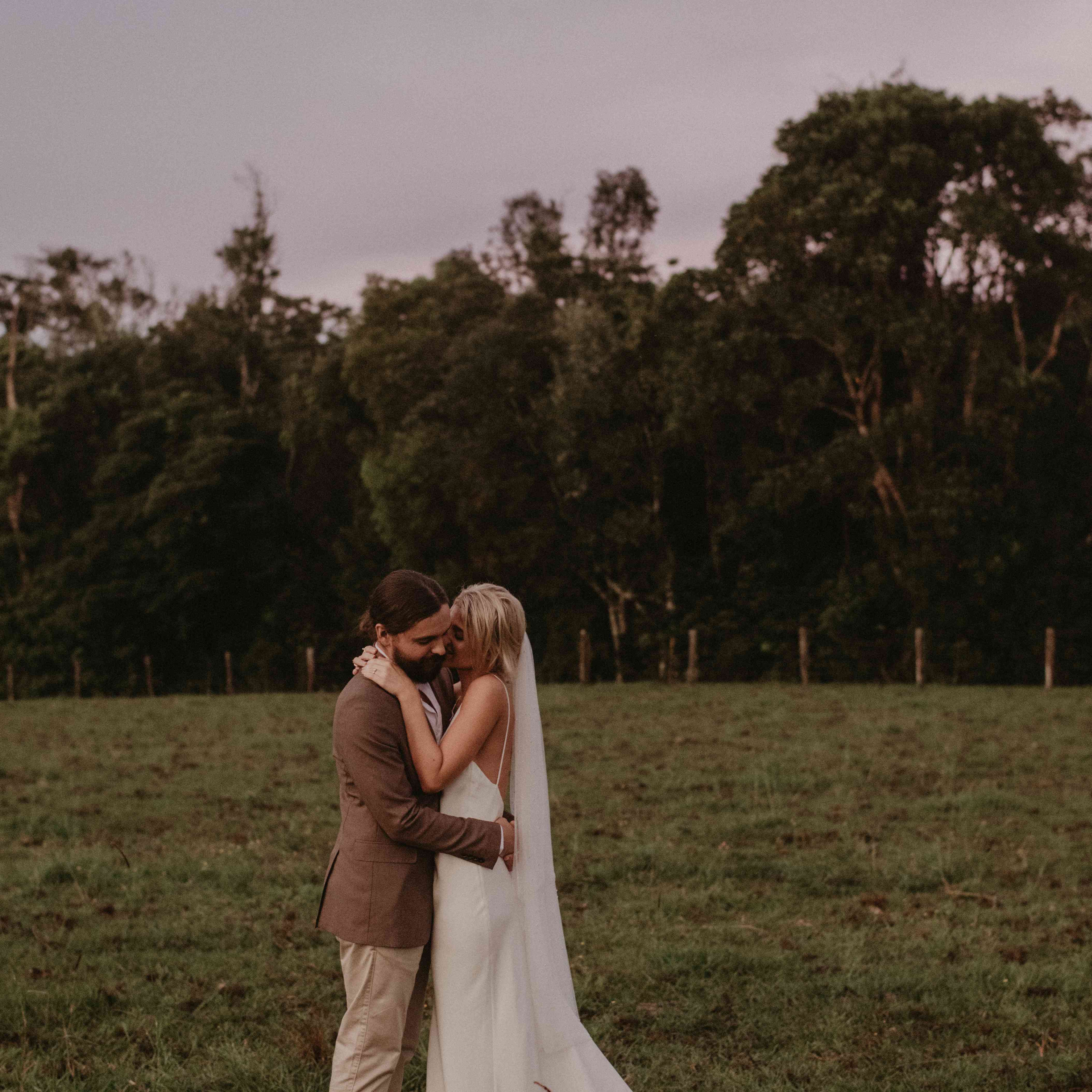 肖像夫妇在日落