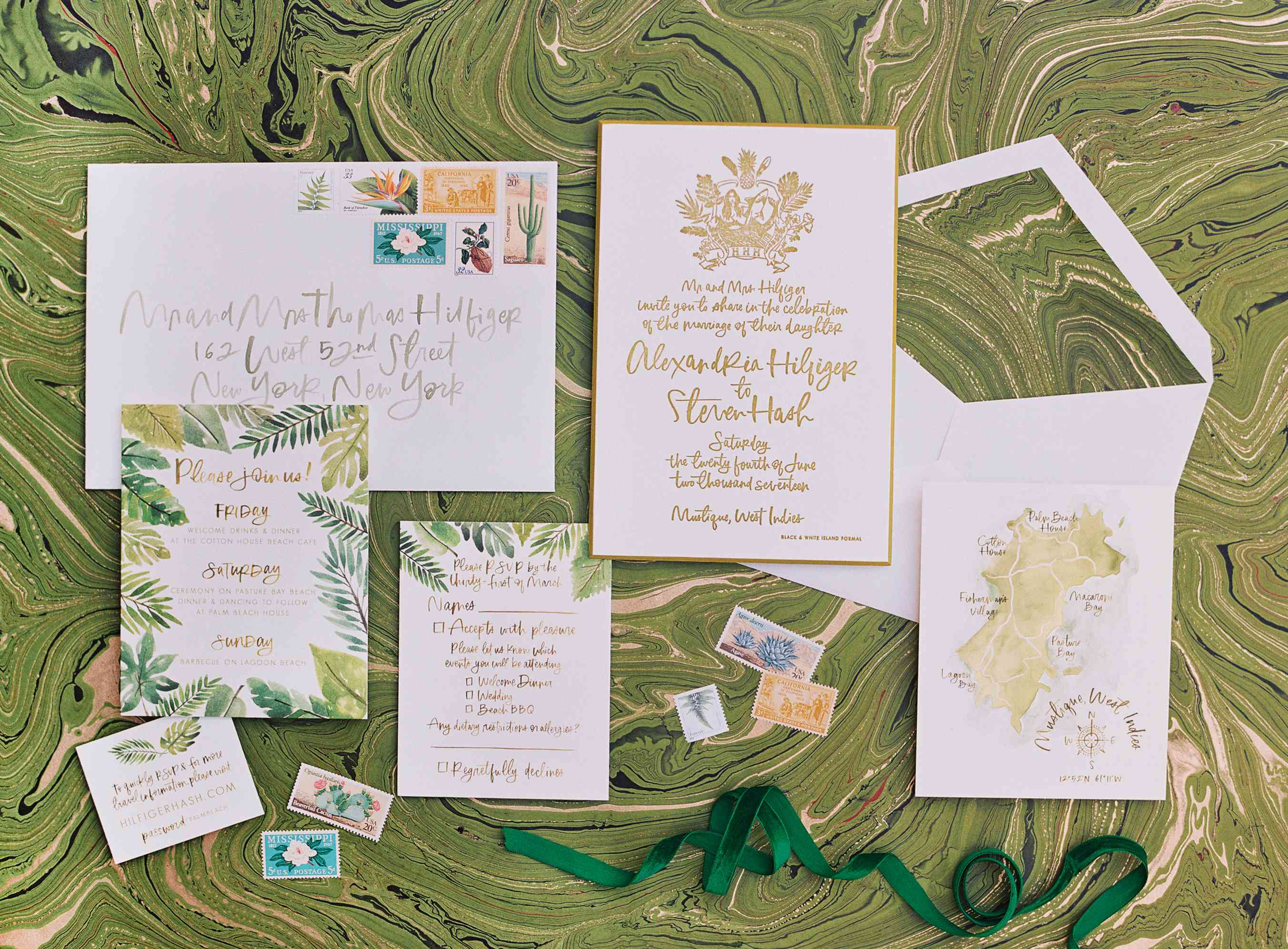 绿色植物邀请套件