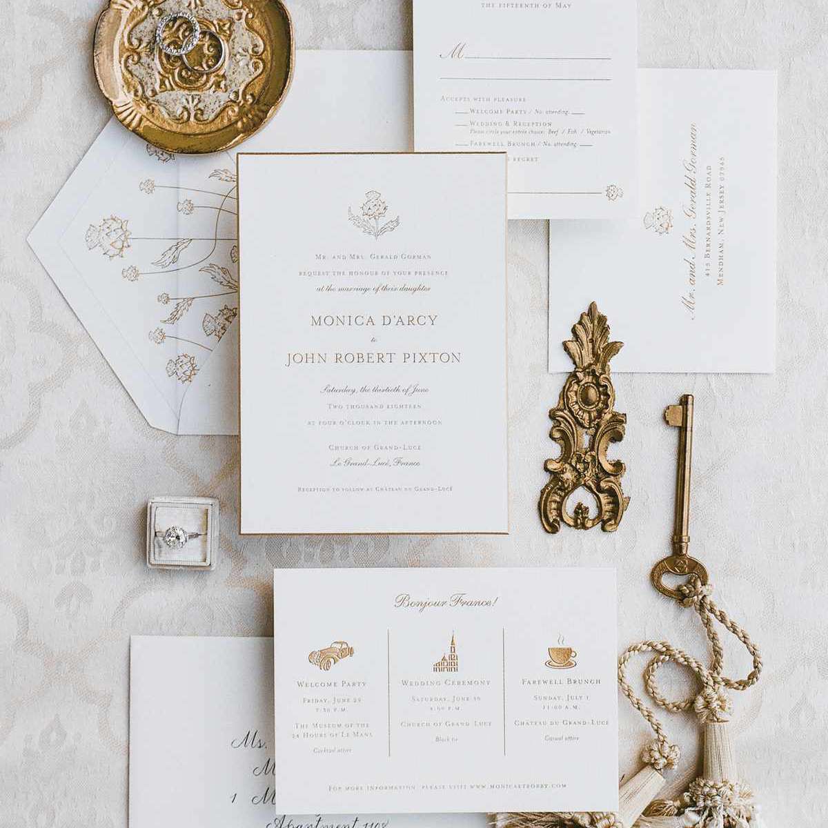 优雅的婚礼邀请套房