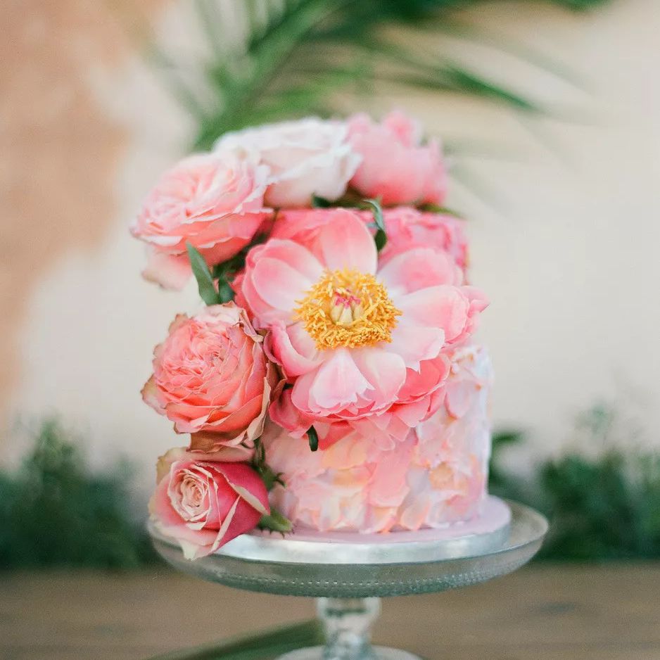 粉色牡丹蛋糕