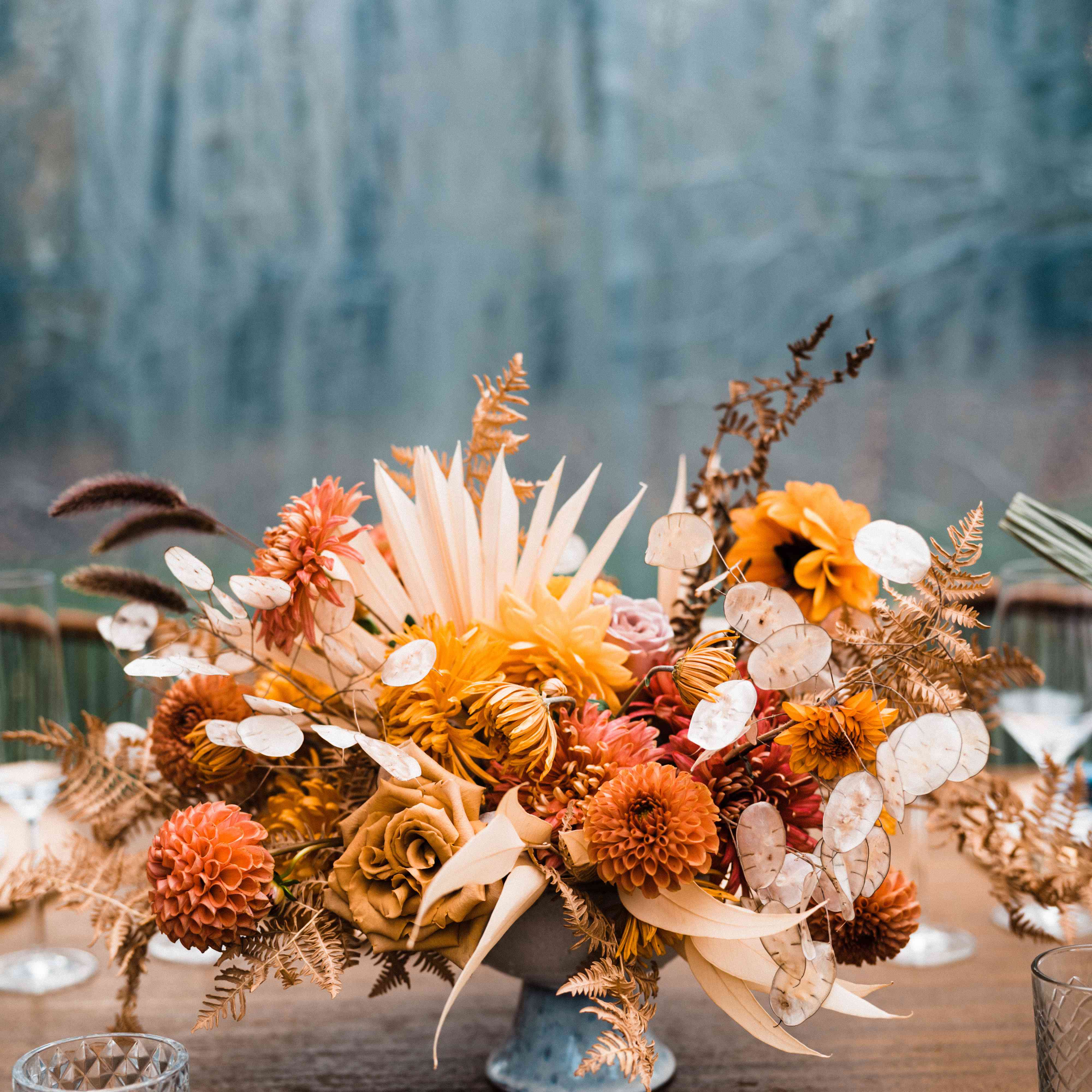 纹理秋季花卉核心