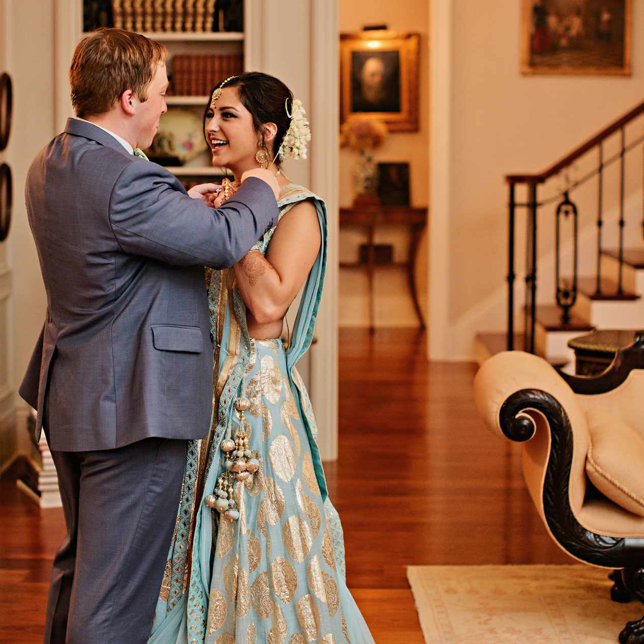 新娘和新郎准备