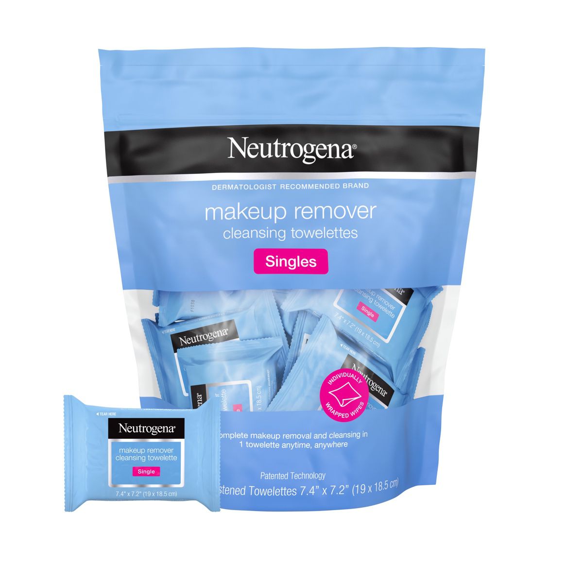 单独包装露得清卸妆湿巾