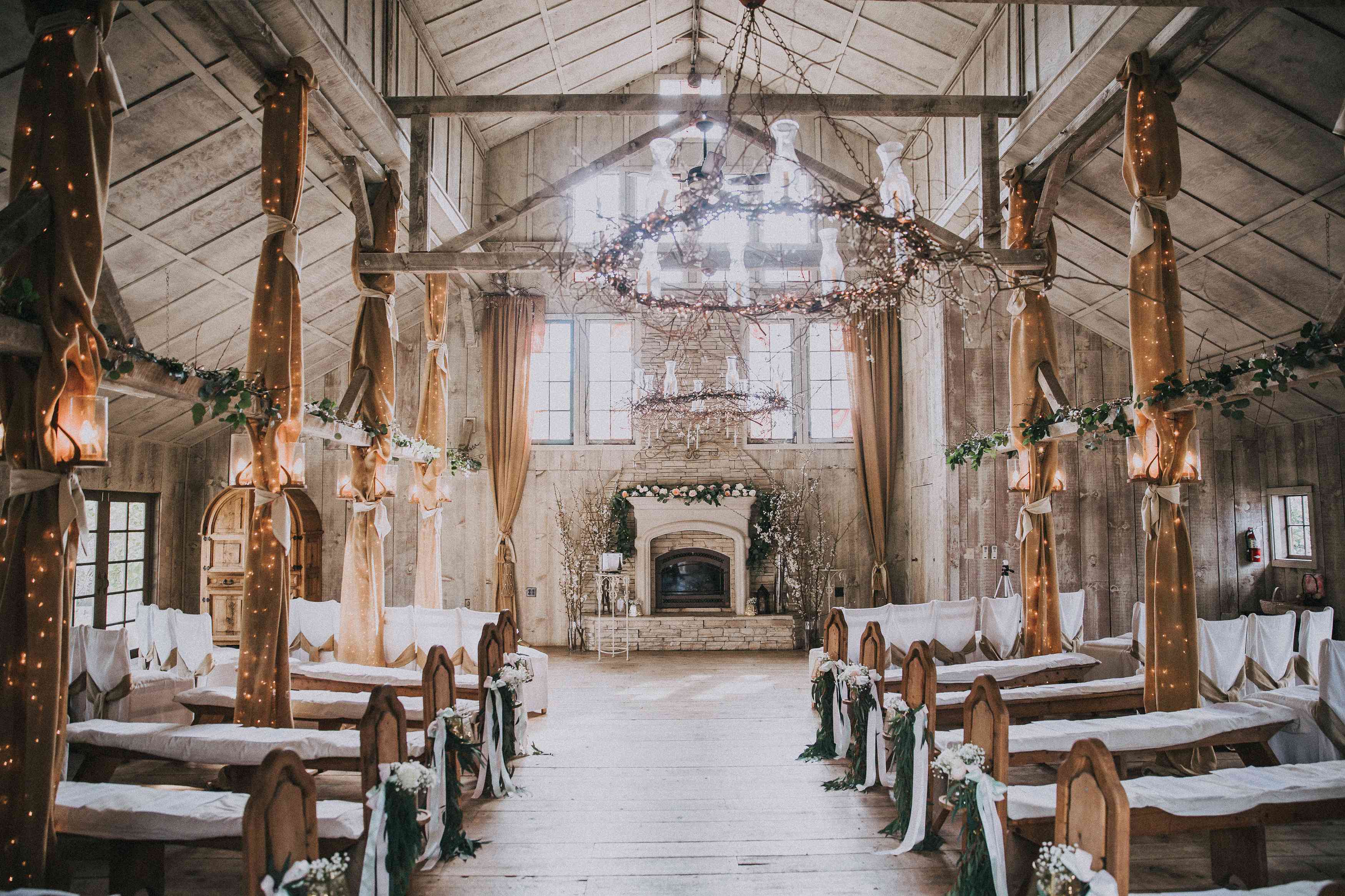 乡村谷仓婚礼仪式