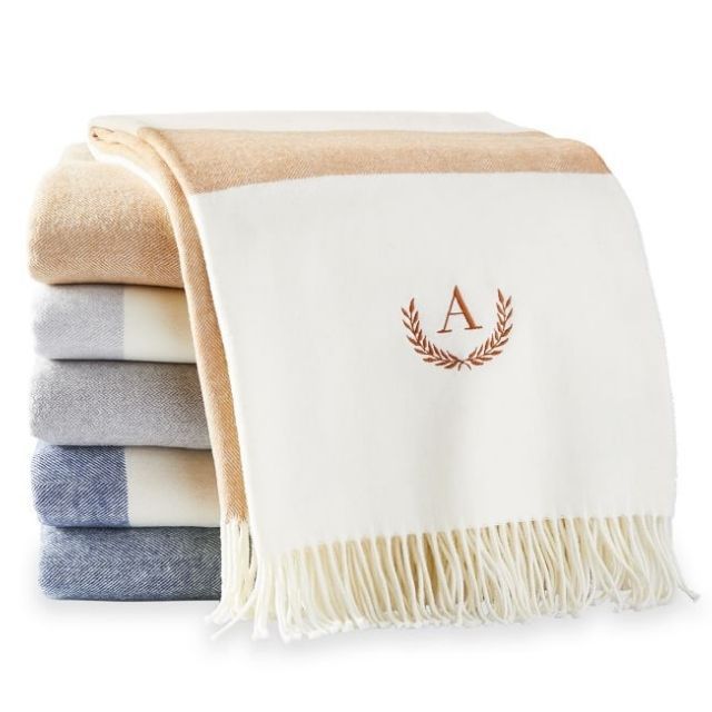 马克和格雷厄姆悉尼条纹意大利棉扔