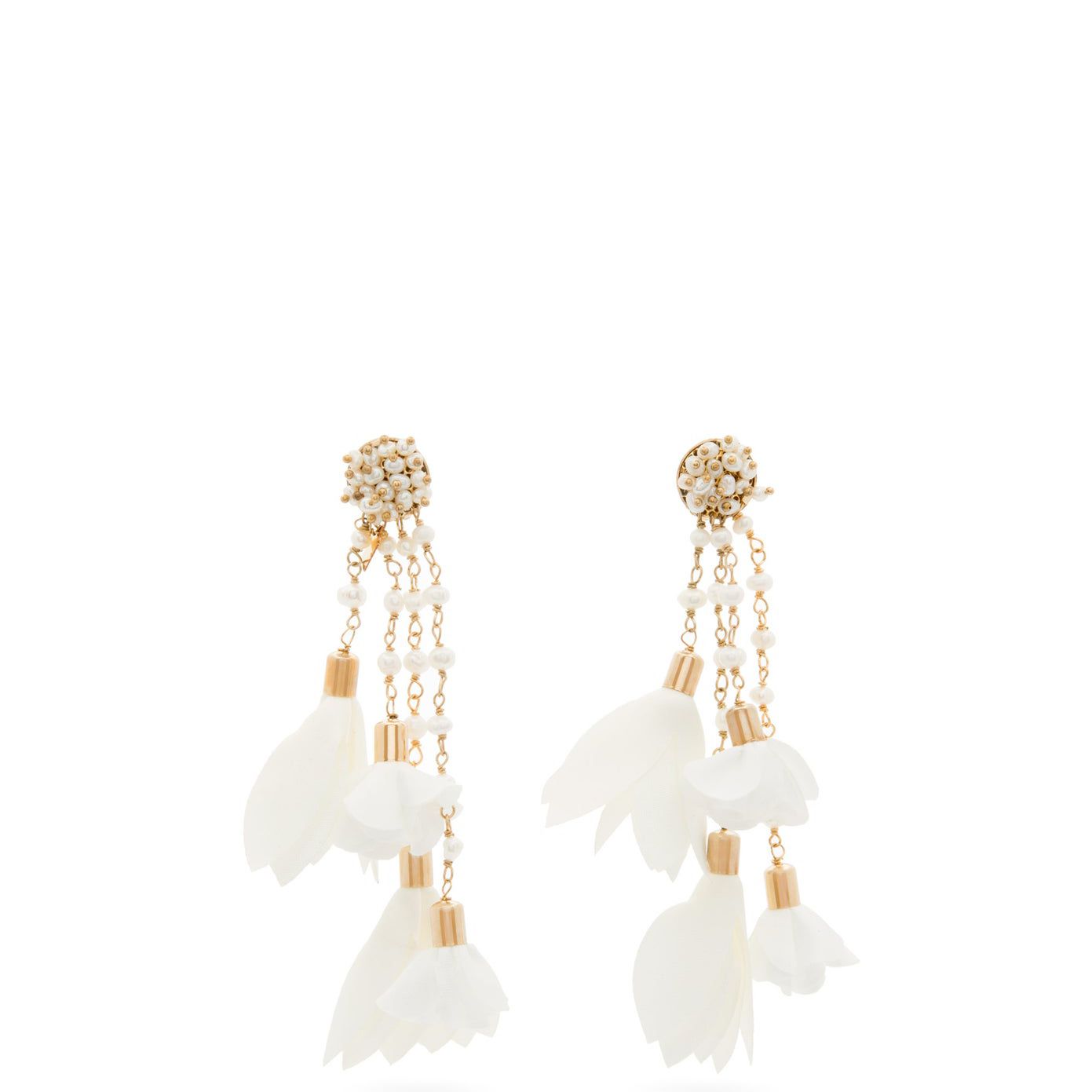 Rosantica的Sentiero花卉的魅力下降夹式耳环