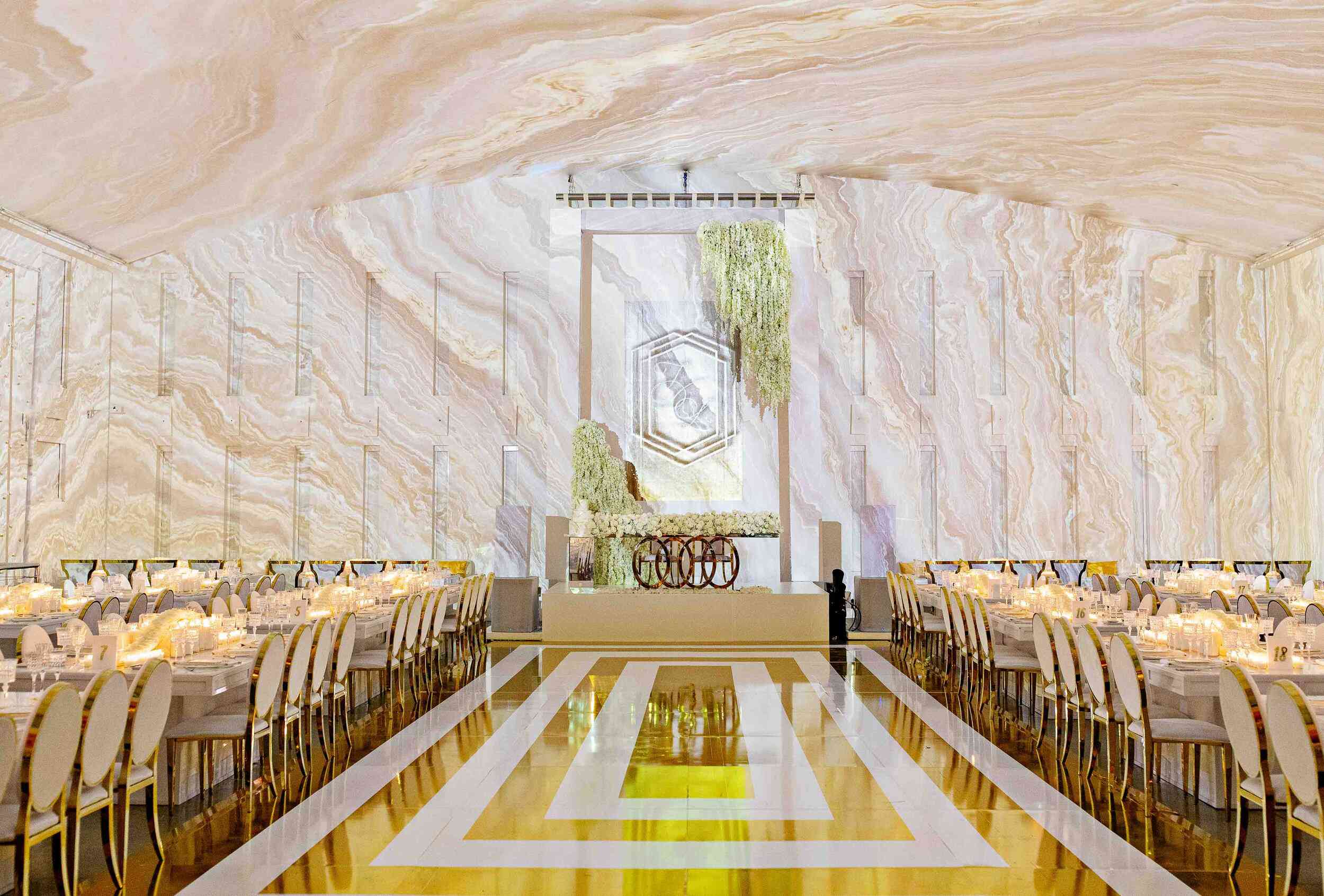 投影映射的看法在寺庙议院迈阿密海滩的