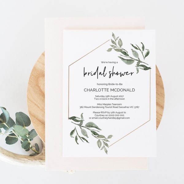 新娘送礼会的邀请。