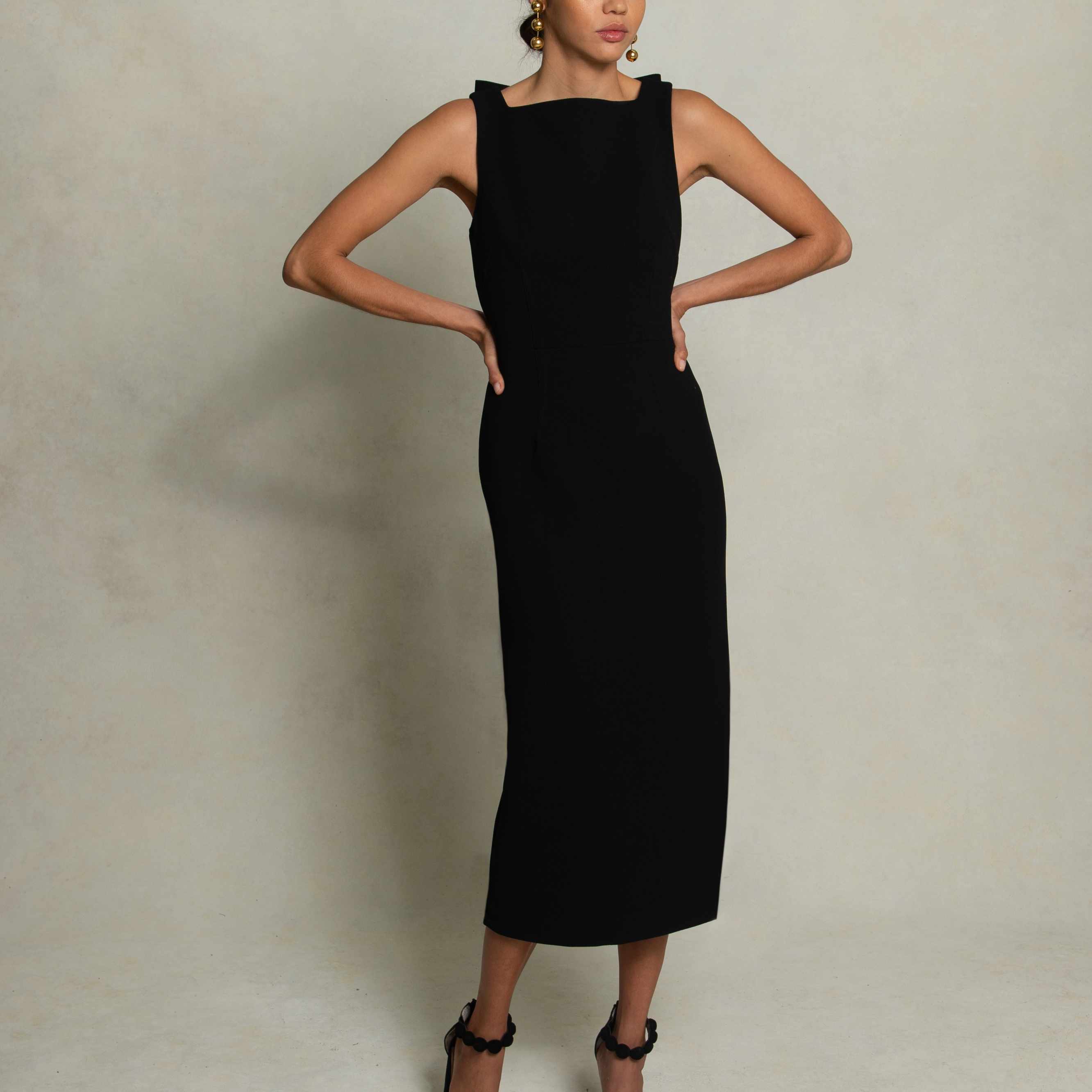 Baci Bow Midi连衣裙