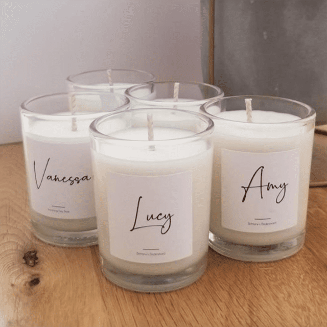 Personalized Natural Plant-Based Soy Candles