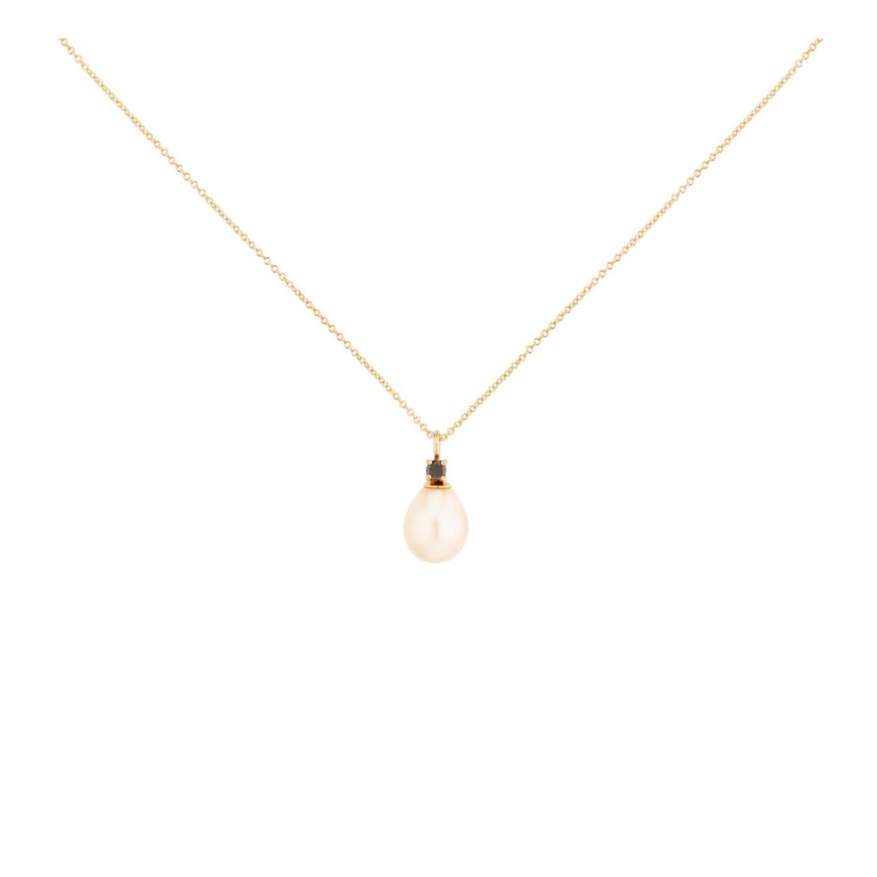 Catbird珍珠和黑钻石项链