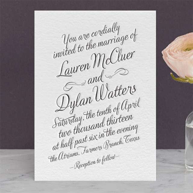 制作了我喜欢的婚礼请柬