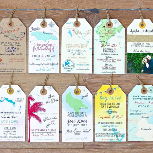 派对魅力商店保存日期照片磁铁标签