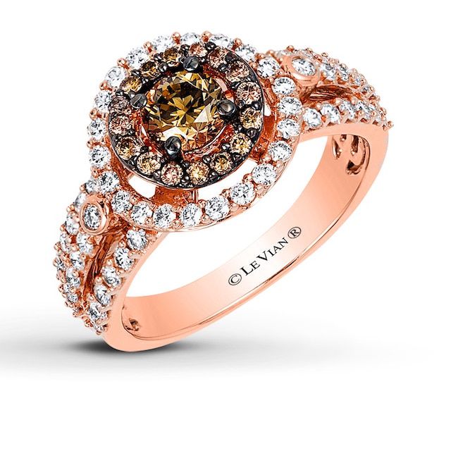 巧克力钻石戒指